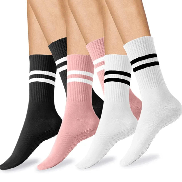 Pilates Socks Yoga Socks with Grips for Women Non-Slip Grip Socks for Pure Barre, Ballet, Dance, Workout, Hospital