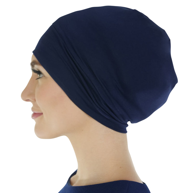 ALEXANDER PRODUCTS Satin Lined Sleep Cap Adjustable Bonnet Slouchy Beanie Natural Curly Hair Women