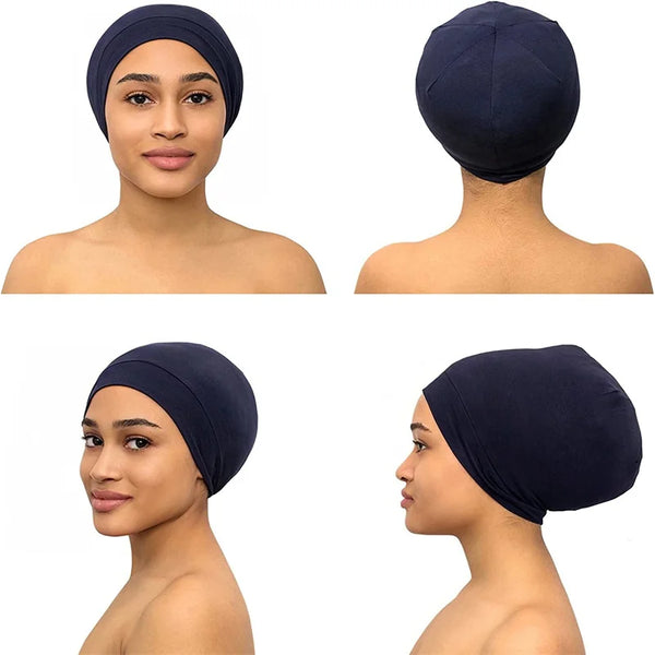 ALEXANDER PRODUCTS Satin Lined Sleep Cap Adjustable Bonnet Slouchy Beanie Natural Curly Hair Women