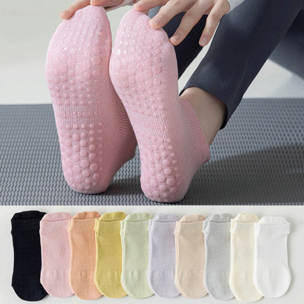 Non Slip Pilates Socks with Grips for Women, Grip Socks for Yoga Ballet Barefoot Workout Anti Skid Athletic Socks